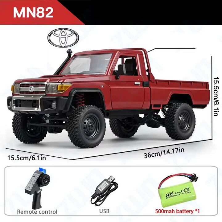 Lançamento! Toyota Land Cruiser RC 1:12 36cm + Controle + USB + Bateria Recarregável