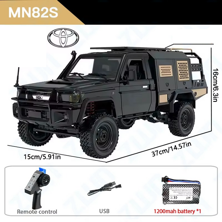 Lançamento! Toyota Land Cruiser RC 1:12 36cm + Controle + USB + Bateria Recarregável